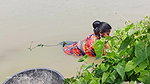 Traditional village women bare hand fishing   Amaz