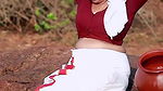 Amazing mallu milf busty boobs show in red blouse very hot