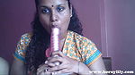 lily in shalwar suit sucking a dildo