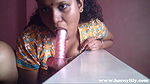 lily in shalwar suit sucking a dildo