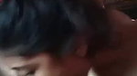 Young girl giving blowjob and handjob to lover