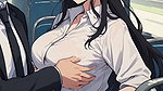 Anime Girl Seducing Man With Train