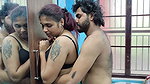 Ass kiss with boobs kiss and press hot couple romance