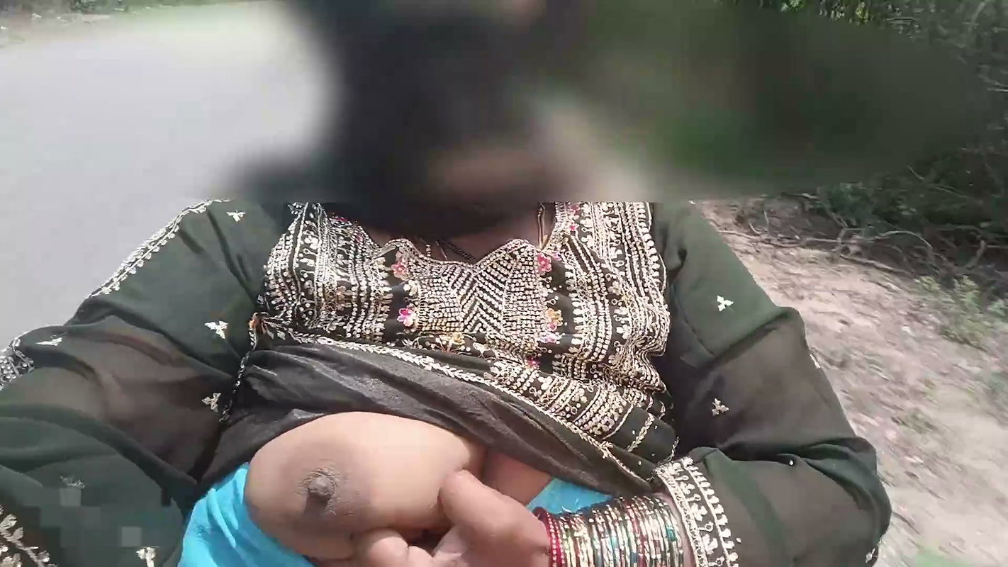 Bike Ride Boobs showing in public road and risk big natural boobs