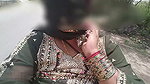 Bike Ride Boobs showing in public road and risk big natural boobs
