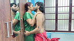 Boobs press with ass kiss and pussy rub over nighty