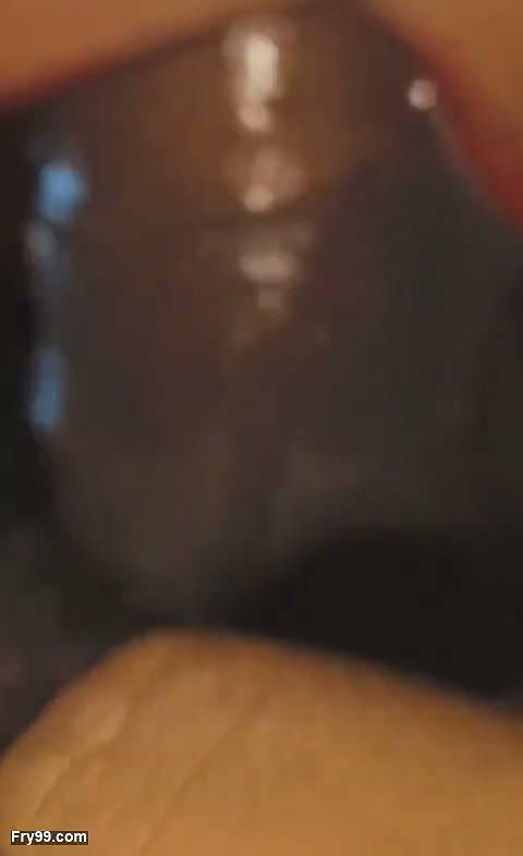 Deep throat blowjob with cum shot