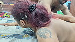 Dress removal and boobs press with ass hole deep lick