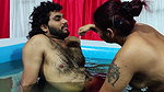 Girl doing hot romance with boy in pool full nude romance