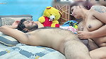 Girl hand job and rubing penis and hot romance