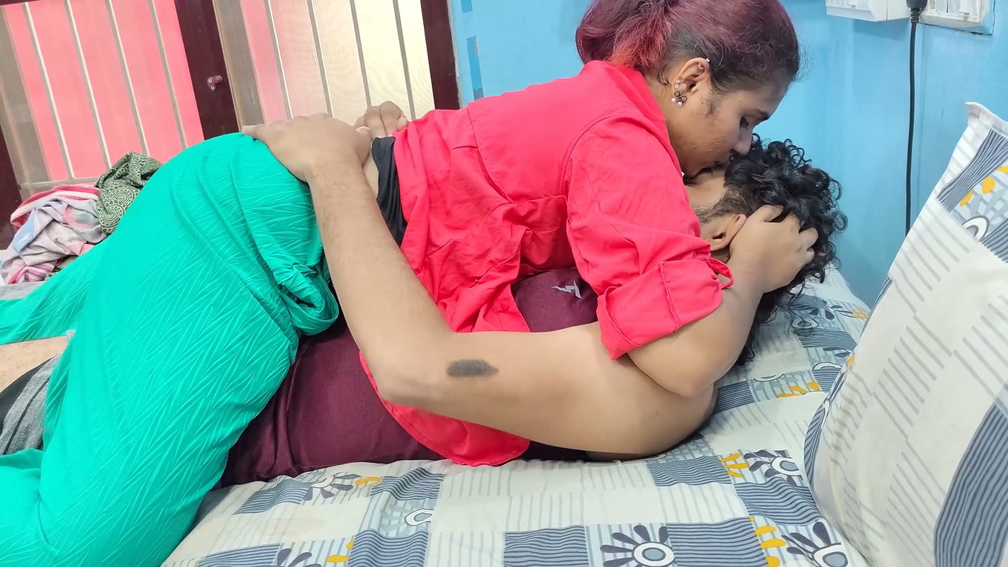 Girl kissing boy and hot romance