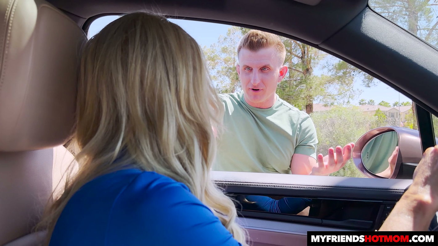 Brittany Andrews – Busty Milf Brittany Andrews takes her son’s friend for a ride of his life