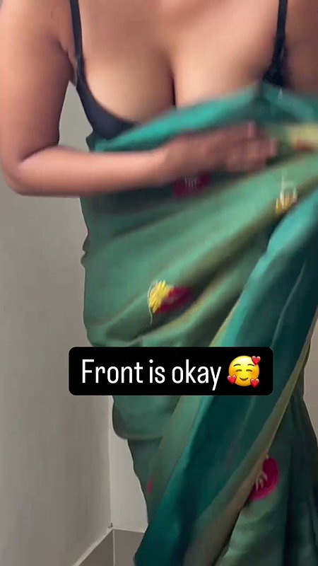 CORPORATE WORKING WIFE SEXY TEASE IN BRA BLOUSE AND SAREE FOR MANAGER (2)2