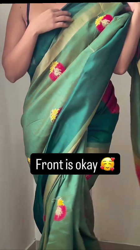 CORPORATE WORKING WIFE SEXY TEASE IN BRA BLOUSE AND SAREE FOR MANAGER (2)2
