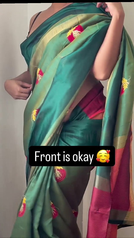 CORPORATE WORKING WIFE SEXY TEASE IN BRA BLOUSE AND SAREE FOR MANAGER (2)2