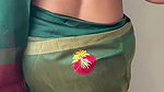 CORPORATE WORKING WIFE SEXY TEASE IN BRA BLOUSE AND SAREE FOR MANAGER (2)2