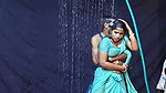 Cute girl boobs grabbed, pressed hard & felt in wet blouse & saree, navel grabbed (2)2