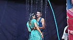 Cute girl boobs grabbed, pressed hard & felt in wet blouse & saree, navel grabbed (2)2