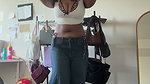 dusky desi lady hot in croptop ,deep navel and boobs (2)2
