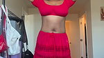 dusky desi lady hot in croptop ,deep navel and boobs (2)2