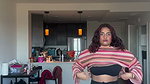 dusky desi lady hot in croptop ,deep navel and boobs (2)2