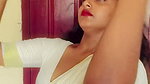 hot malayali girl sexy lowhip saree drape in white saree (2)2