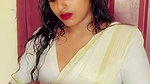 hot malayali girl sexy lowhip saree drape in white saree (2)2
