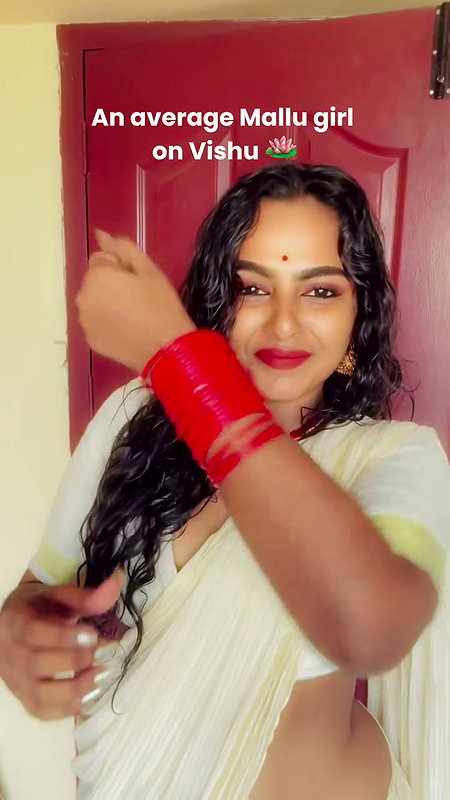 hot malayali girl sexy lowhip saree drape in white saree (2)2