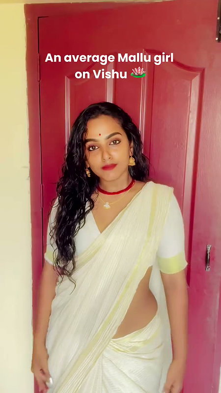 hot malayali girl sexy lowhip saree drape in white saree (2)2
