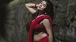 hot sexy bengali girl hot big boobs and navel in red saree (2)2