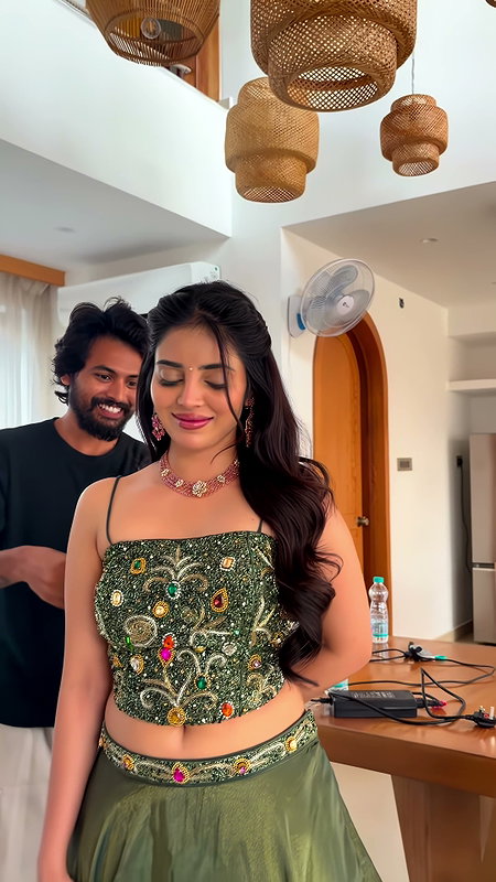 KUSHITHA KALLAPU HOTTIE CUTE NAVEL VIEW SEXY GETTING READY (2)2