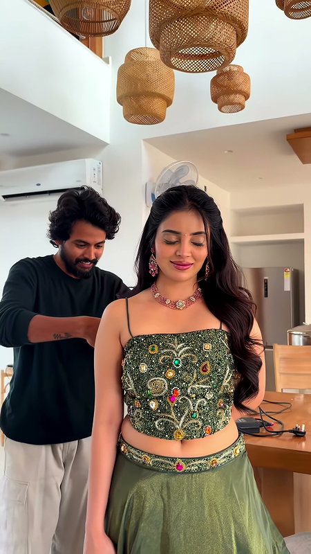 KUSHITHA KALLAPU HOTTIE CUTE NAVEL VIEW SEXY GETTING READY (2)2