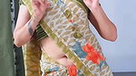 lankan lady deep fleshy navel in yellow saree (2)2