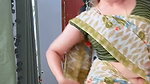 lankan lady deep fleshy navel in yellow saree (2)2