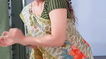 lankan lady deep fleshy navel in yellow saree (2)2