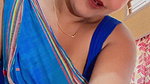 marathi lady sexy deep navel in blue saree (2)2