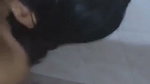 Newly married couple blowjob and cum in mouth under shower (2)2