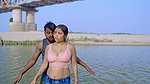 Priti Mishra boobs grabbed, pressed & felt, navel grabbed, sexy cleavage show (2)2