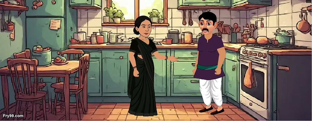 Cheating housewife with her bestfriend and her husband