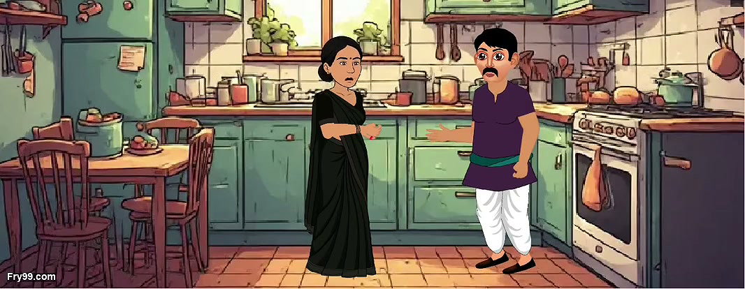 Cheating housewife with her bestfriend and her husband