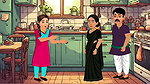 Cheating housewife with her bestfriend and her husband