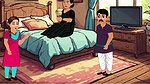 Cheating housewife with her bestfriend and her husband