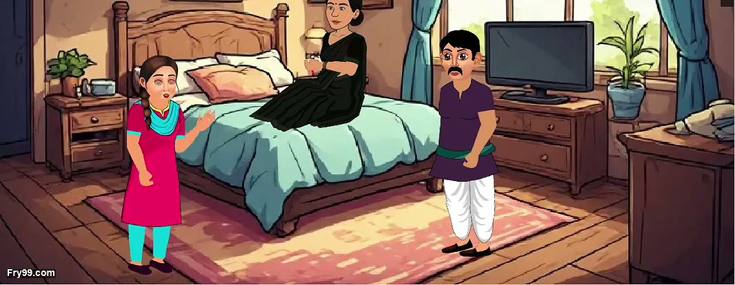Cheating housewife with her bestfriend and her husband