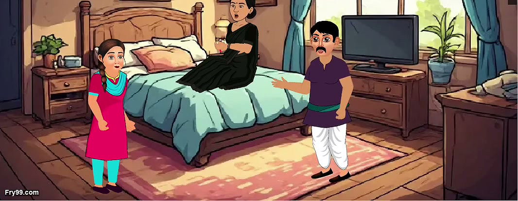 Cheating housewife with her bestfriend and her husband