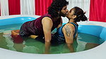 Pool romance with lip lock