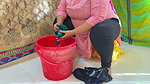 Big Pussy BBW Big Ass & Huge Boobs Hot Egypt Stepmom Washing Dress & Gets Horny!