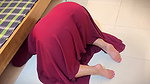 Hot Aunty Stuck Under Bed & Undress Her Big Ass When She Try to Act of Maid in Arab Hotel by Clean