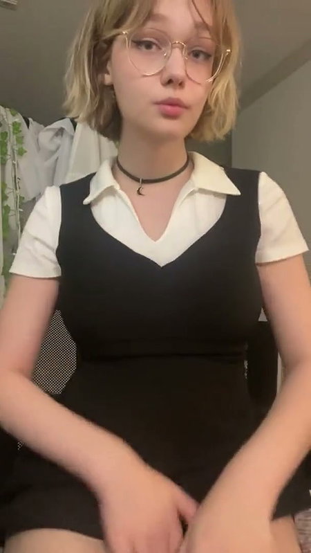 Cute Trans Babe Show Lil-Cock (2)2