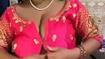 Busty Aunty With Big Boobs On  Her Show