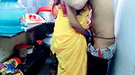 A Couple Is Having Fun in the Kitchen